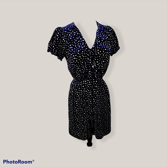 Max Studio Dress Black/ White Polka Dots Sz. SMALL - Picture 3 of 12